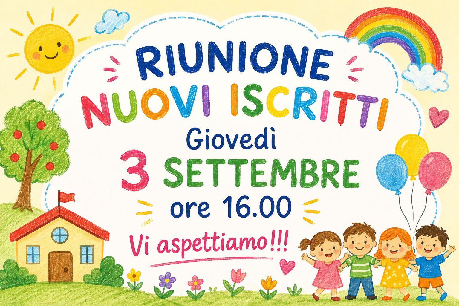 Riunione nuovi iscritti scuola dell'infanzia Freinet